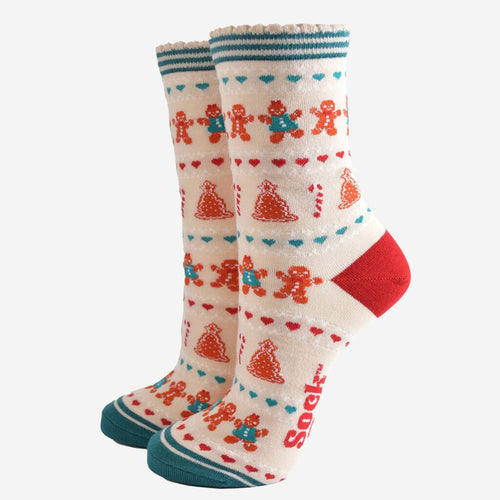 Christmas Gingerbread Cookie Bamboo Socks